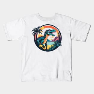 Dinosaur rounded design Kids T-Shirt